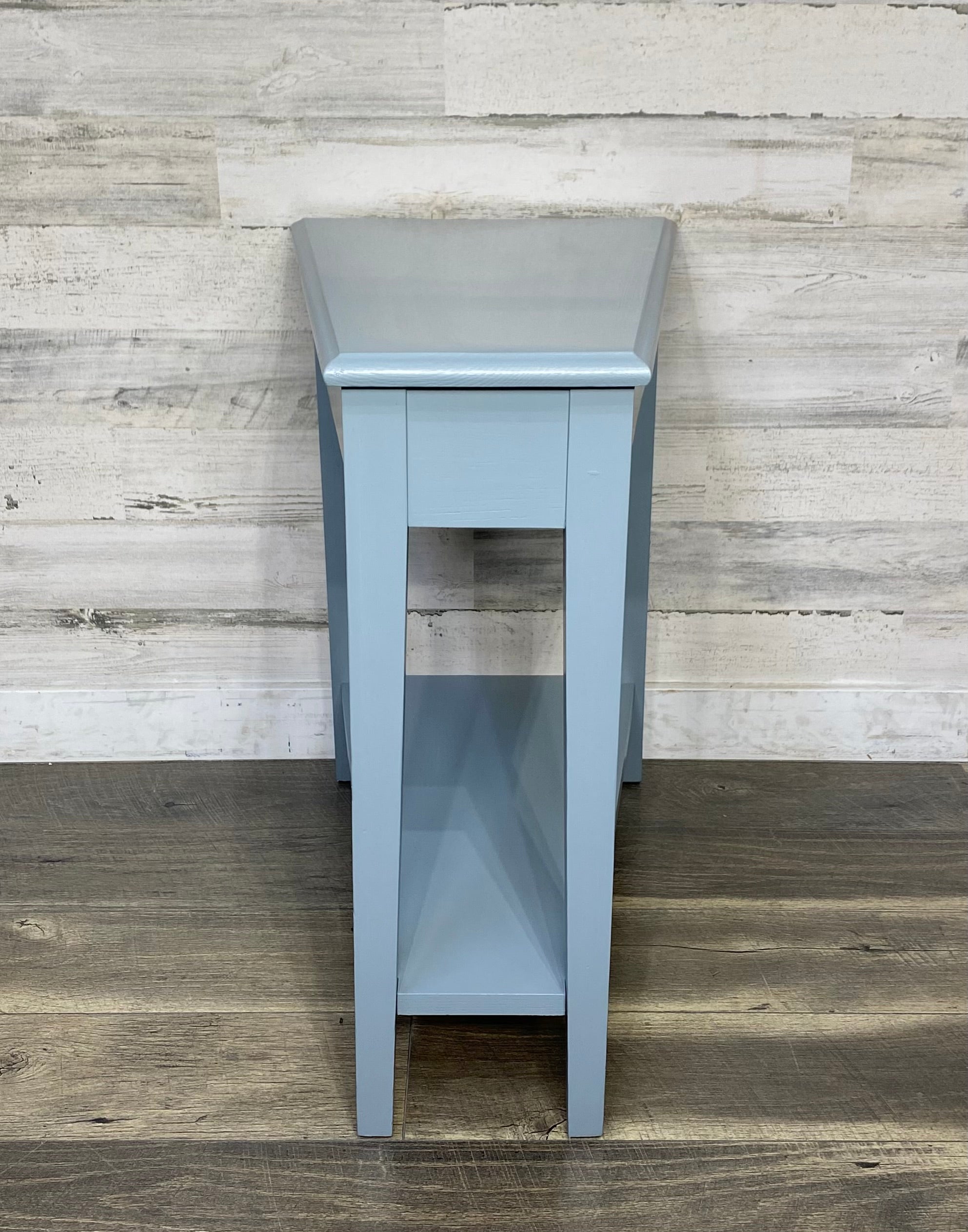 Gray Triangle End Table