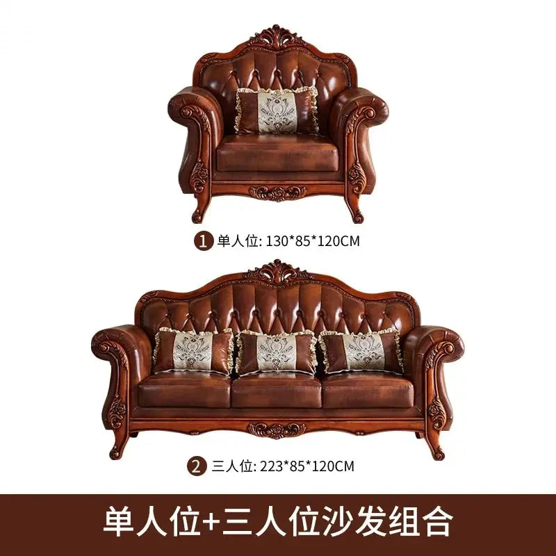 European Design furniture with Genuine Leather Modern Style Sofa